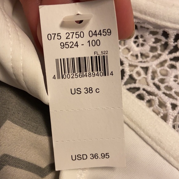 White bikini top. Aerie. 38C. New with tags. Never worn. - Picture 4 of 4